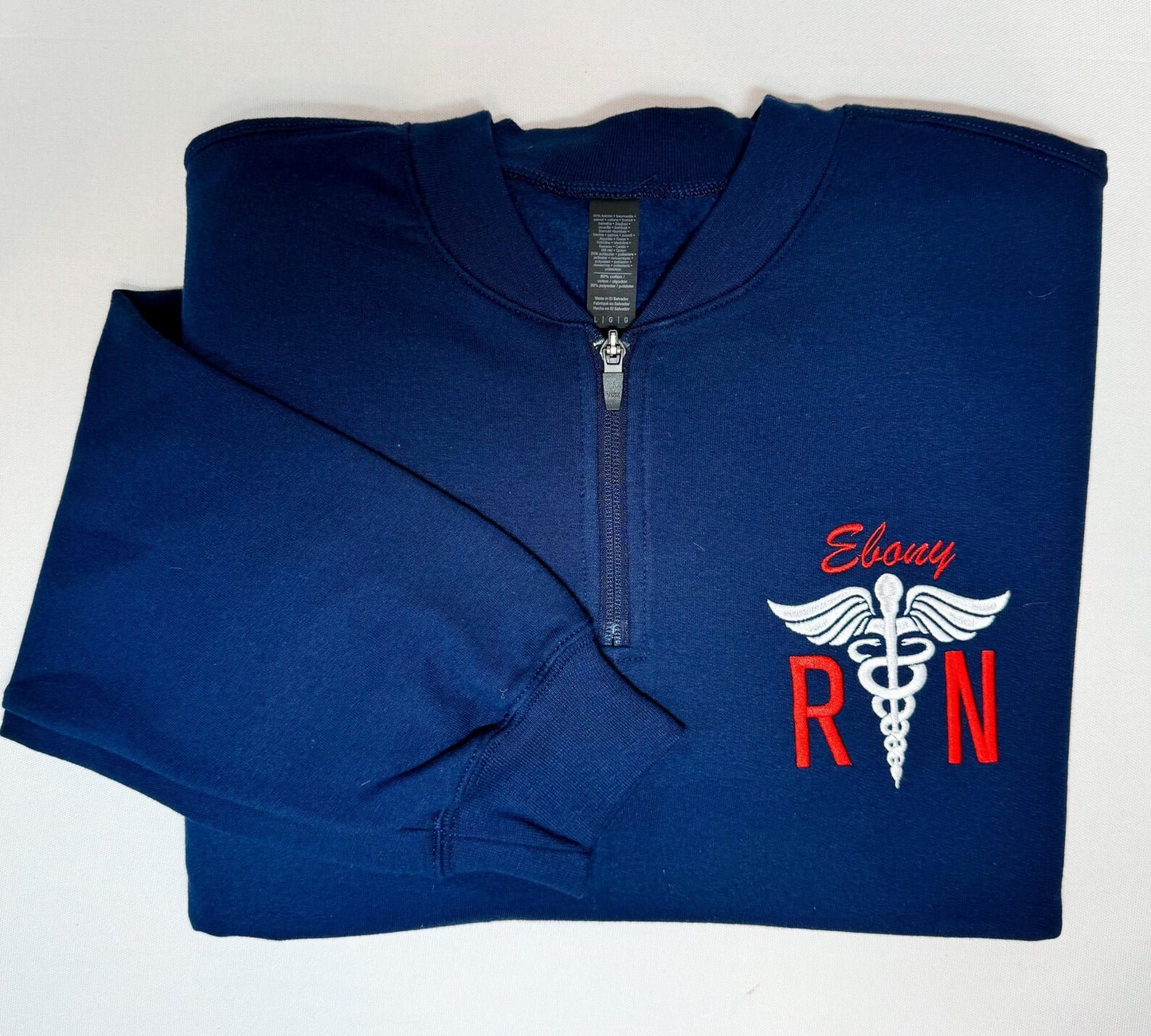 Caduceus RN 1/4 Zip Crewneck Sweatshirt